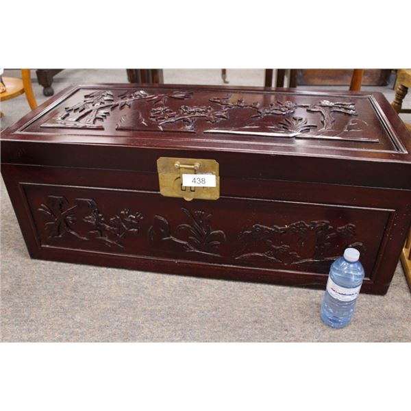 Vintage Wooden (Cherry Wood ?) Trunk