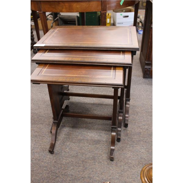 Vintage Set of Wooden Nesting Tables
