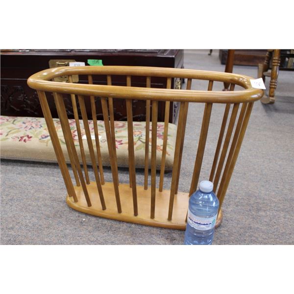 Vintage Wooden Magazine Rack