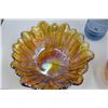 Image 3 : 4 Antique Berry Bowls and 3 Amber Glass Bowls