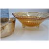Image 4 : 4 Antique Berry Bowls and 3 Amber Glass Bowls