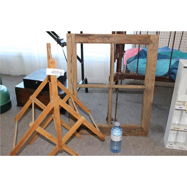 Vintage Window Frame and Small Dry Rack