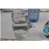 Image 3 : 1 Signed Glass Owl Paperweight and 1 Egg Shape