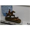 Image 2 : Miniature Cast Iron Hunting Scene Hounds and Horse