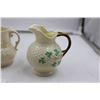 Image 2 : Antique Belleek Cream and Sugar and 1 Belleek Crea