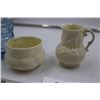 Image 5 : Antique Belleek Cream and Sugar and 1 Belleek Crea