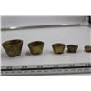 Image 1 : Rare Set of 5 Nested Brass Apothecary Weights