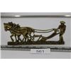 Image 1 : Vintage Brass Freestanding 2 Horses and Farmer