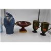 Image 2 : Vintage Vases, Footed Platter and 2 Mugs