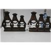 Image 1 : Set of 2 - 3 Candle Metal Candle Holder