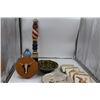 Image 2 : Misc. Vintage Decor Items: Set of Coaster, Dishes