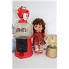 Misc. Vintage Toys: M&M Dispencer, Girl Doll