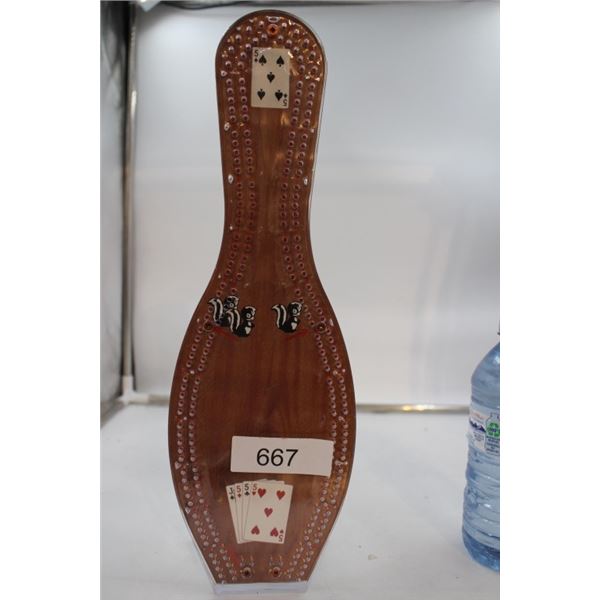 Bowling Pin Cribbage Board, Calgary