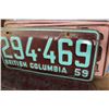 Image 3 : Misc. Vintage Double Licence Plates 1954-1966
