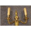 Image 2 : 2 Vintage Solid Brass Wall Mount 2 Arm Candlebra