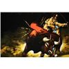Image 3 : Signed, Framed Paiting of Bull Ridesr