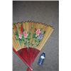 Image 9 : Folk Art Asian Themed Mask and Folding Hand Fan