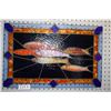 Image 1 : Vintage Leaded Glass Wall Art - Fish