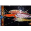 Image 3 : Vintage Leaded Glass Wall Art - Fish