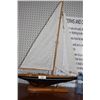 Image 3 : Folkart Handmade Wooden Sail Boat