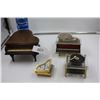 Image 1 : 4 Vintage Piano Music Boxes / Keepsake Boxes