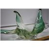 Image 3 : Vintage Green / Clear Art Glass Bowl