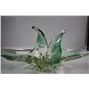 Image 5 : Vintage Green / Clear Art Glass Bowl