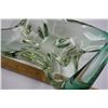 Image 6 : Vintage Green / Clear Art Glass Bowl