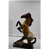 Image 1 : Vintage Amber / Brown Ceramic Rearing Horse