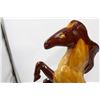 Image 2 : Vintage Amber / Brown Ceramic Rearing Horse