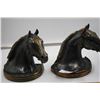 Image 8 : Vintage Set of Metal Horse Bust Bookends