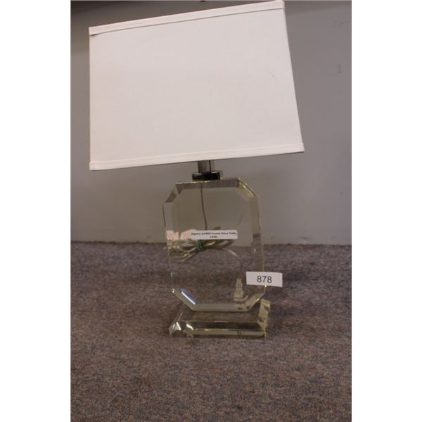 Vintage Signed "Lauren" Crystal Glass Table Lamp