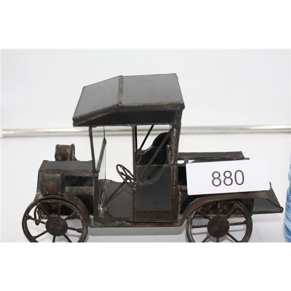 Folkart  Metal/  Glass Antique Truck Model