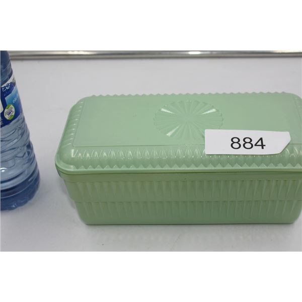 Vintage Jadeite Glass Lidded Rectangle Dish