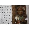 Image 1 : Vintage Carved First Nation Man Wall Art