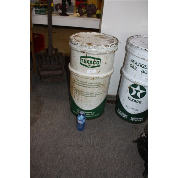 Vintage Texaco Multi Gear Lidded  Drum