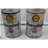Image 9 : 2 Aeroshell Tins (Full), STP Snow Mobile Oil Tin