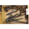 Image 1 : Antique Sheep Shear, 2 Farrier Nippers, Chain wih