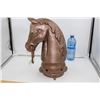 Image 4 : Rare Antique Cast Iron Horse Head Hitching Post Tp