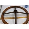 Image 3 : Antique Wood / Metal Steering Wheel