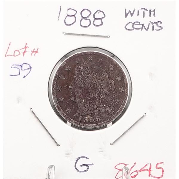 1888 V Nickel