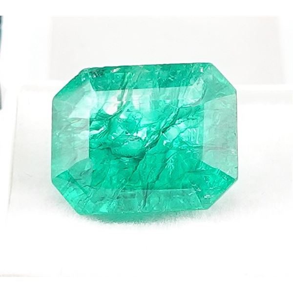This is a 11.1 Emerald Cut Emerald