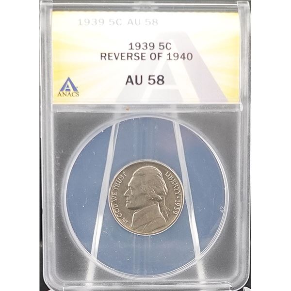 1939 Rev of 1940 Jefferson Nickel