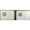 Image 2 : (2) .925 Silver and 24k Gold Plated Franklin Mint Collectors Society Coins