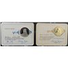 Image 1 : (2) Silver and Gold Franklin Mint Collectors Club Society Coins