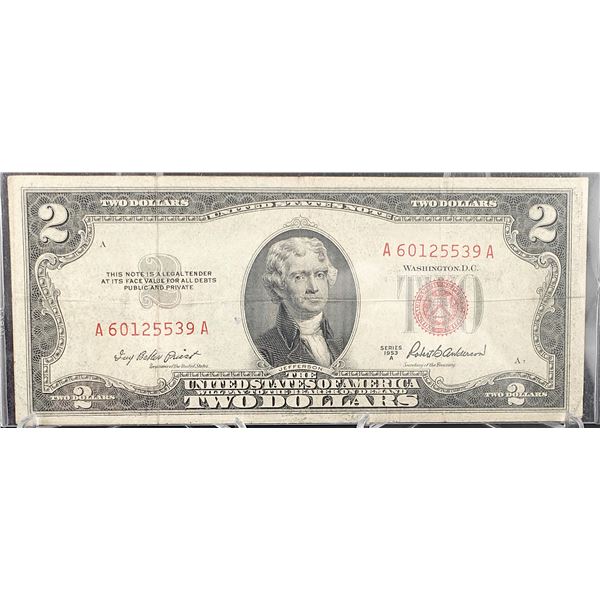 1953-A Read Seal $2 Bill
