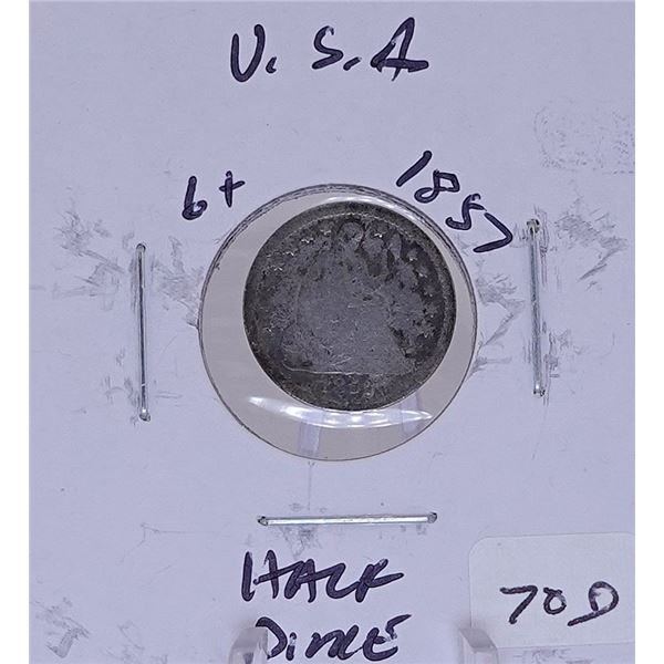 1857 Seated Half Dime