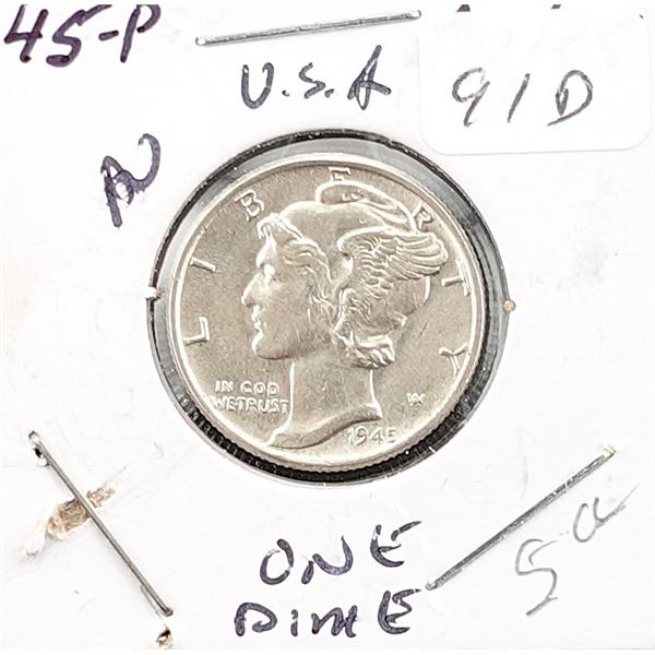 1945 Mercury Dime
