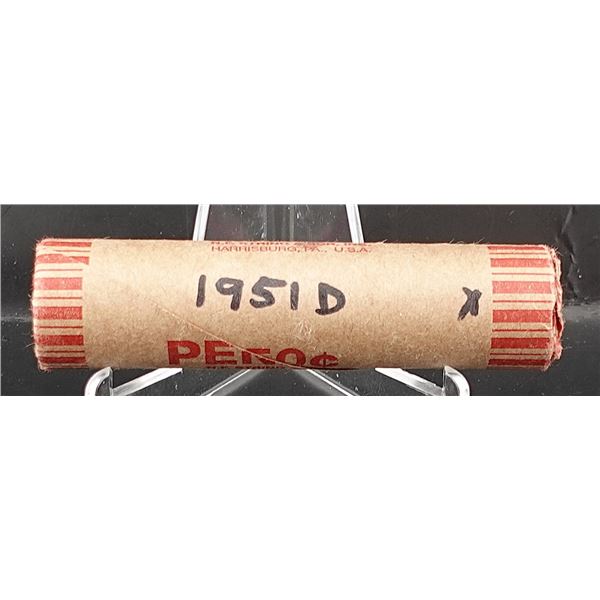 Roll of 1951-D Wheat Cents