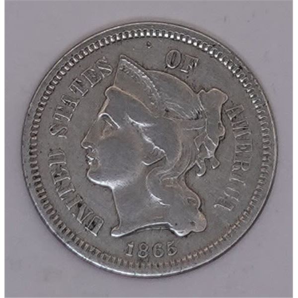 1865 3 Cent Coin